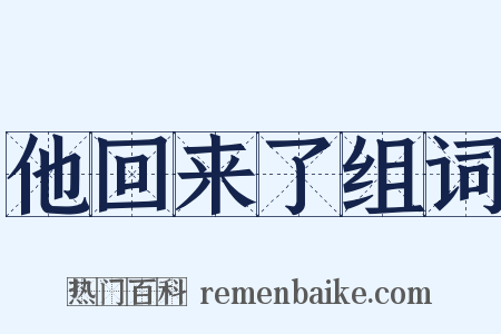 他回来了组词是什么意思的图片